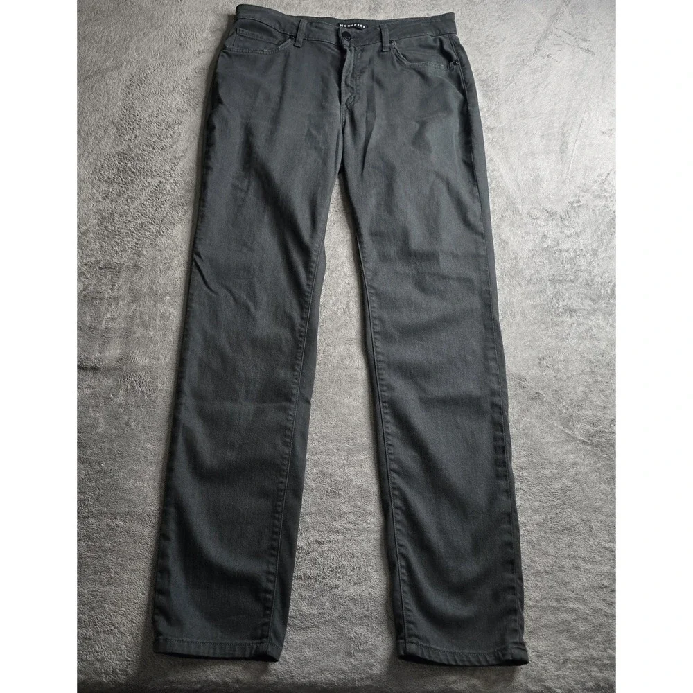 Monfrere Brando Jeans Mens 34x33 Black Stretch Twill Japanese Denim MADE IN USA